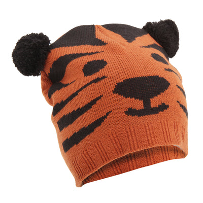 Tiger - Front - FLOSO Childrens-Kids Unisex Animal Design Winter Beanie Hat (Tiger, Panda, Bear, Dog)