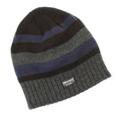 Navy Stripe - Front - FLOSO Mens Striped Thermal Thinsulate Winter Hat (3M 40g)