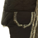 Black - Back - FLOSO Mens Faux Fur Lined Showerproof Thermal Trapper Hat