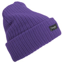 Purple - Front - Floso Womens-Ladies Rib Knit Thinsulate Winter Hat