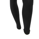 Black - Back - FLOSO Womens-Ladies Plain Thermal Leggings With Brushed Inner (0.5 Tog)