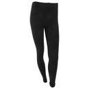 Black - Front - FLOSO Womens-Ladies Plain Thermal Leggings With Brushed Inner (0.5 Tog)