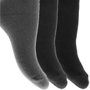 Black-Charcoal-Dark Grey - Back - FLOSO Childrens Boys-Girls Winter Thermal Socks (Pack Of 3)