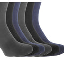 Black-Navy-Charcoal - Back - FLOSO Mens Cotton Mix Lycra Socks (Pack Of 6)