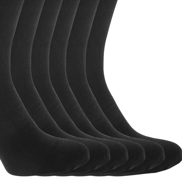 Black - Back - FLOSO Mens Cotton Mix Lycra Socks (Pack Of 6)