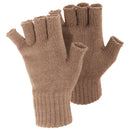 Beige - Front - FLOSO Ladies-Womens Winter Fingerless Gloves