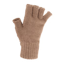 Beige - Back - FLOSO Ladies-Womens Winter Fingerless Gloves