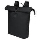 Solid Black - Side - Floso Turner Roll Top 12L Laptop Backpack