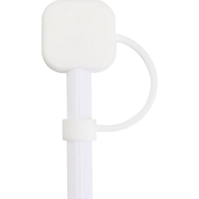 White - Front - Floso Sip Silicone Straw Protector