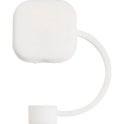 White - Back - Floso Sip Silicone Straw Protector