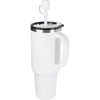 White - Side - Floso Sip Silicone Straw Protector