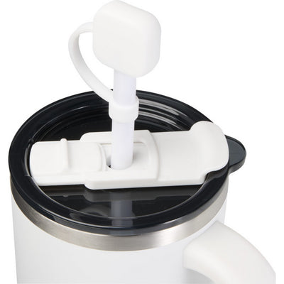 White - Lifestyle - Floso Sip Silicone Straw Protector