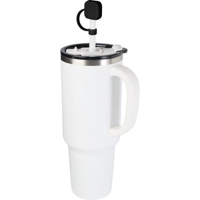 Solid Black - Side - Floso Sip Silicone Straw Protector