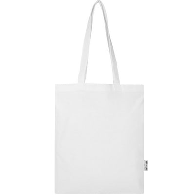 White - Side - Floso Madras Recycled Cotton 7L Tote Bag