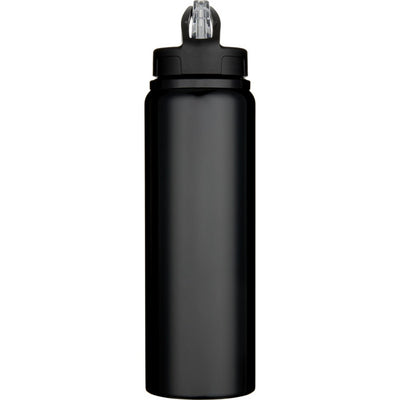 Solid Black - Back - Floso Fitz Recycled Stainless Steel Single Wall 800ml Water Bottle
