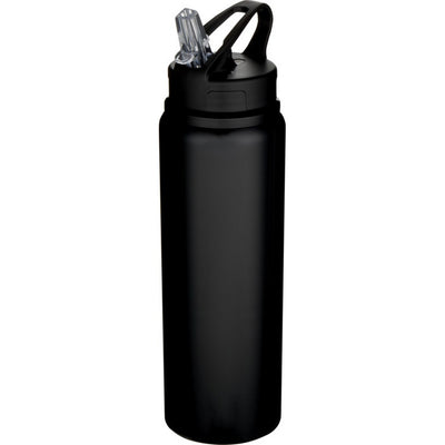 Solid Black - Front - Floso Fitz Recycled Stainless Steel Single Wall 800ml Water Bottle