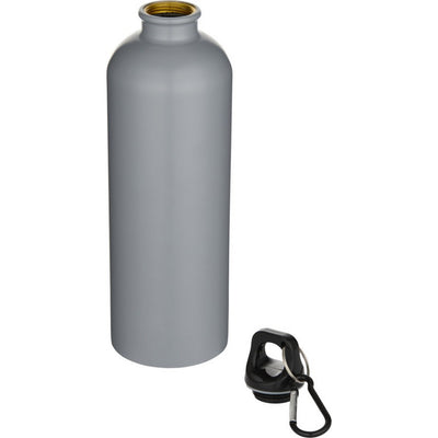 Grey - Side - Floso Oregon Recycled Stainless Steel Carabiner Clip 750ml Water Bottle