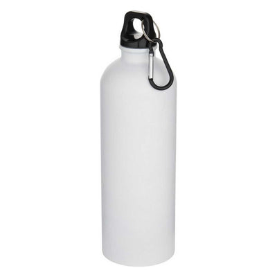 White - Front - Floso Oregon Recycled Stainless Steel Carabiner Clip 750ml Water Bottle