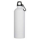 White - Back - Floso Oregon Recycled Stainless Steel Carabiner Clip 750ml Water Bottle