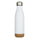 White - Back - Floso Cove Cork Double Wall 500ml Insulated Water Bottle