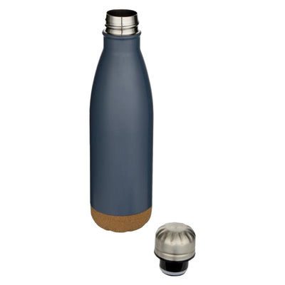 Hale Blue - Side - Floso Cove Cork Double Wall 500ml Insulated Water Bottle