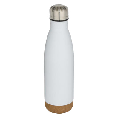 White - Front - Floso Cove Cork Double Wall 500ml Insulated Water Bottle