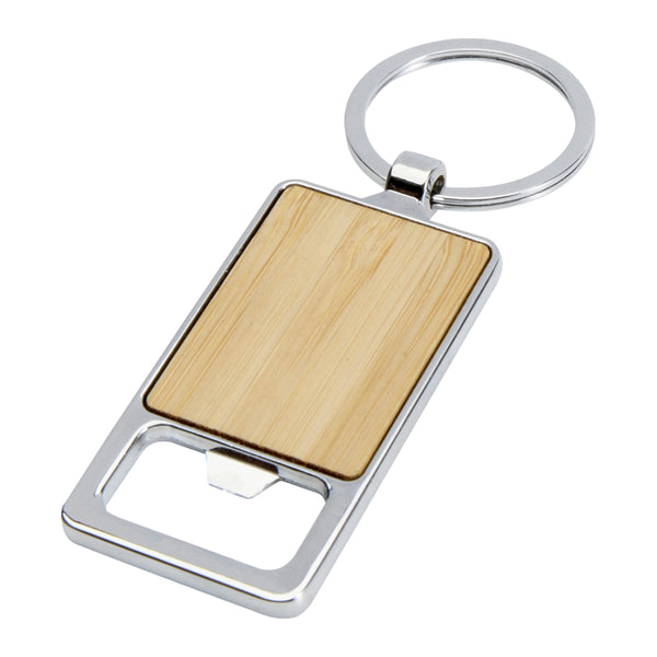Natural - Front - Floso Snapper Bamboo Bottle Opener Keyring