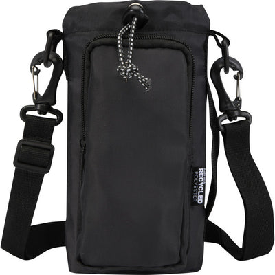 Solid Black - Front - Floso Recycled Polyester 2L Bottle Bag