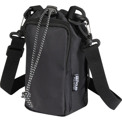 Solid Black - Side - Floso Recycled Polyester 2L Bottle Bag
