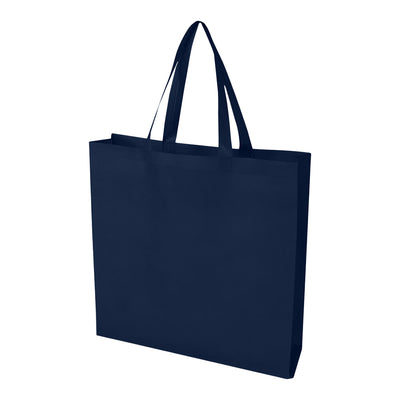 Navy - Front - Floso EcoSeal Non-Woven Gusseted 12L Tote Bag