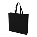 Solid Black - Front - Floso EcoSeal Non-Woven Gusseted 12L Tote Bag
