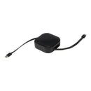 Solid Black - Front - Floso Gloas Recycled 5 in 1 Charging Cable