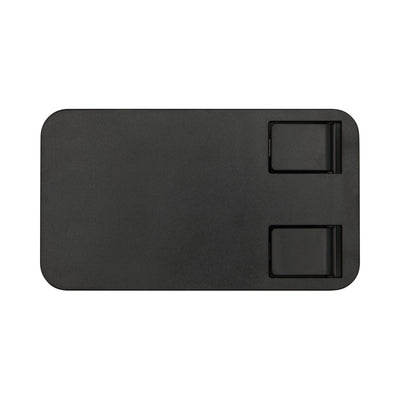 Solid Black - Side - Floso Alhena Recycled Plastic Foldable Mobile Phone Stand