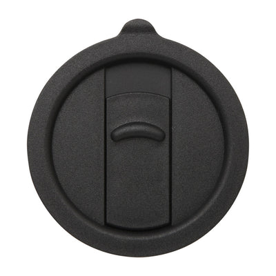 Solid Black - Side - Floso Carter Ceramic 450ml Travel Mug