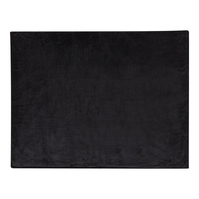 Solid Black - Side - Floso Ashen Sherpa Recycled Blanket