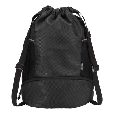 Solid Black - Lifestyle - Floso Nomad 18L Drawstring Bag