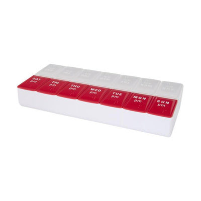 Red - Front - Floso Cycle 7-Day AM-PM Multi-Vitamin Medicine Box