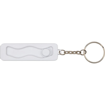 White - Back - Floso Aggia Recycled Plastic Fidget Toy Phone Stand