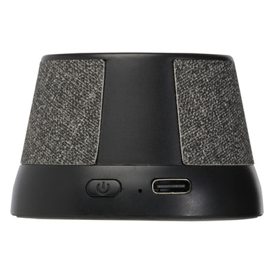 Solid Black - Side - Floso Recycled Plastic Wireless Speaker