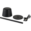 Black - Side - Floso Alya Rechargeable Table Lamp