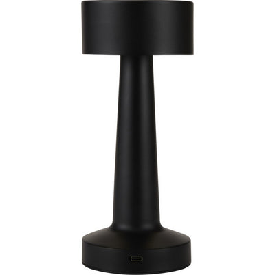 Black - Back - Floso Aludra Rechargeable Table Lamp (UK Plug)