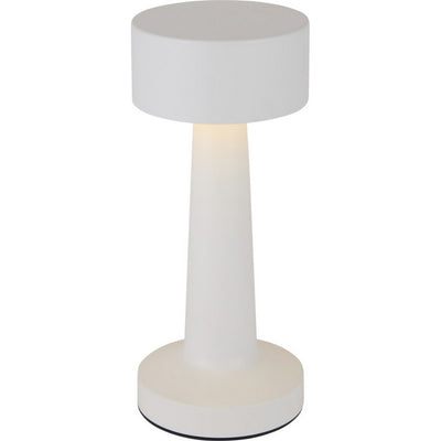 White - Pack Shot - Floso Aludra Rechargeable Table Lamp (UK Plug)
