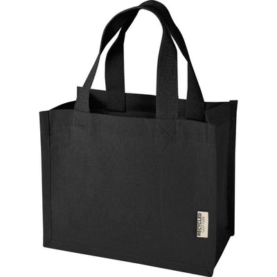Black - Side - Floso Odessa Mini Recycled Cotton 9L Tote Bag
