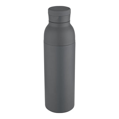 Twilight Grey - Front - Floso Recycled Stainless Steel Double Wall 650ml Water Bottle