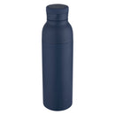 Navy - Front - Floso Recycled Stainless Steel Double Wall 650ml Water Bottle