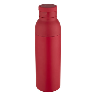 Red - Front - Floso Recycled Stainless Steel Double Wall 650ml Water Bottle