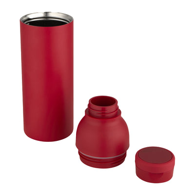 Red - Side - Floso Recycled Stainless Steel Double Wall 650ml Water Bottle