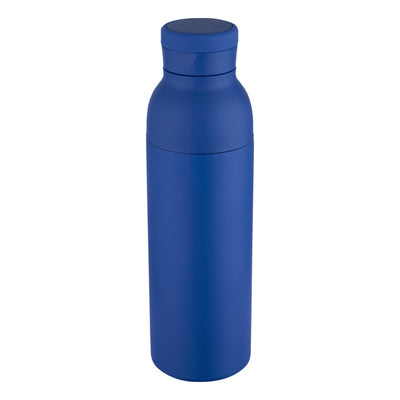 Royal Blue - Front - Floso Recycled Stainless Steel Double Wall 650ml Water Bottle