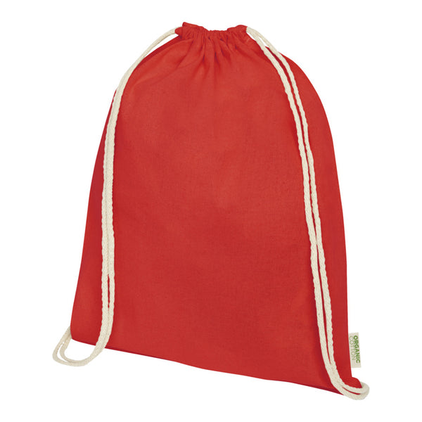 Red - Front - Floso Organic 5L Drawstring Bag