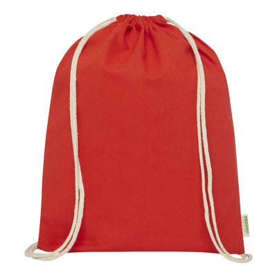 Red - Back - Floso Organic 5L Drawstring Bag